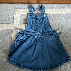 Mini Boden Overall Denim Dress 2-3T used - great condition